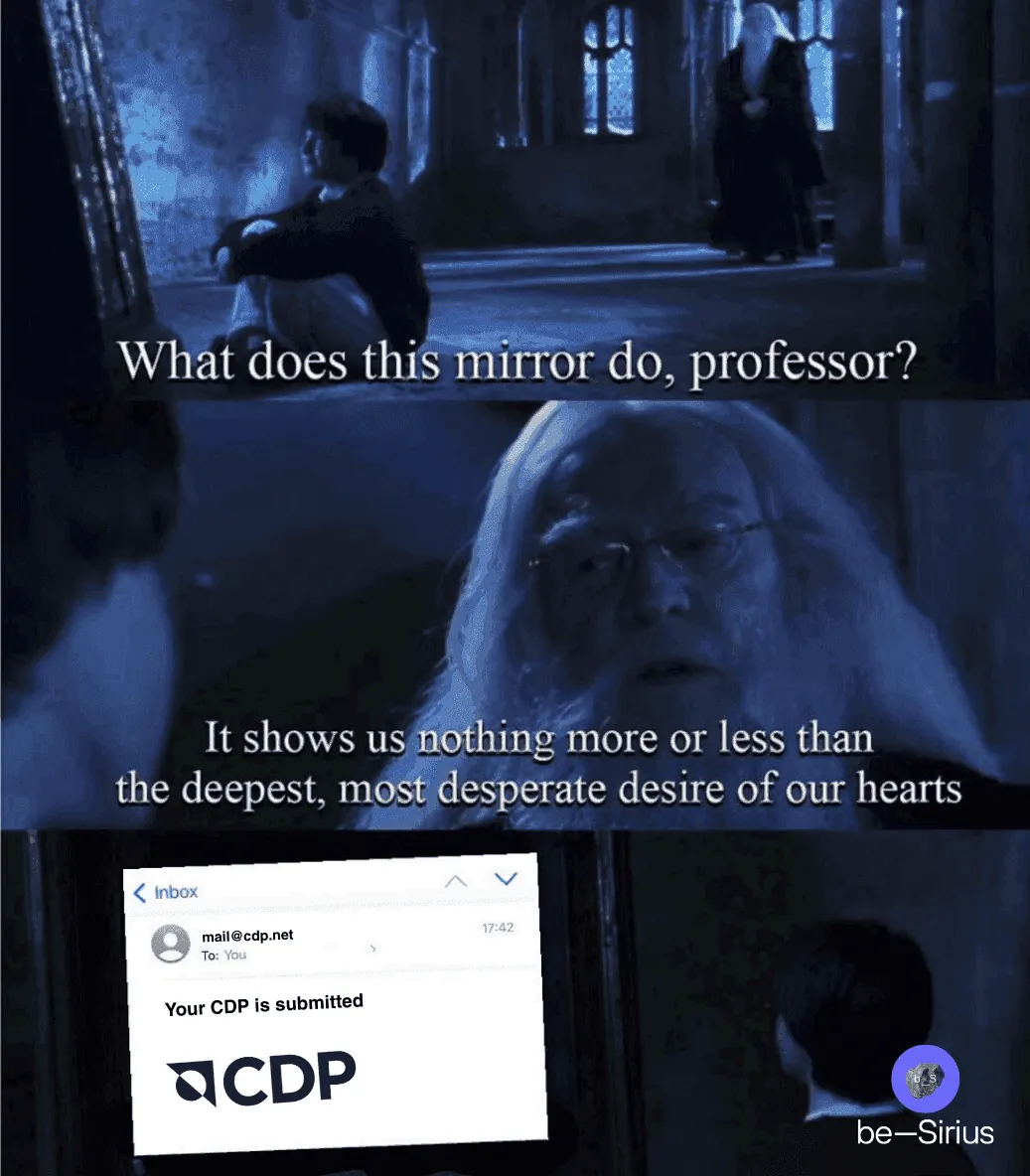 What does this mirror do, professor? — CDP submission meme